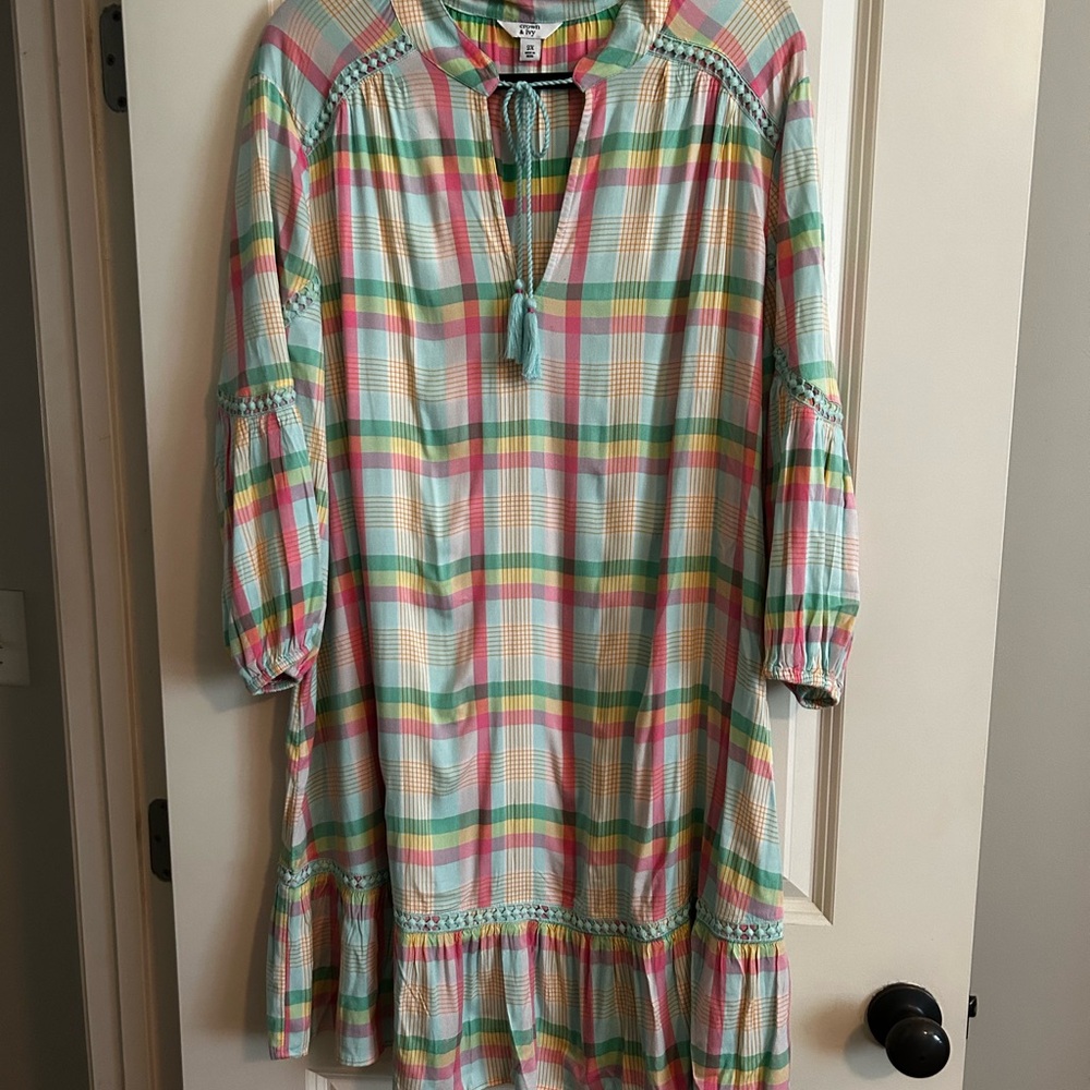 Crown & Ivy Multicolor Plaid Dress